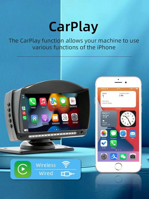 4.7" IPS HD Dual Frequency Portable Car Radio Wireless Carplay Android Auto Reversing Aid Universal Fitment Multimedia Car