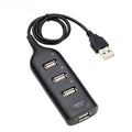 2025 High Speed USB Hub 4 Port USB 2.0 with Cable Mini USB Splitter Hub Use Power Adapter Multiple Socket For PC Laptop Notebook